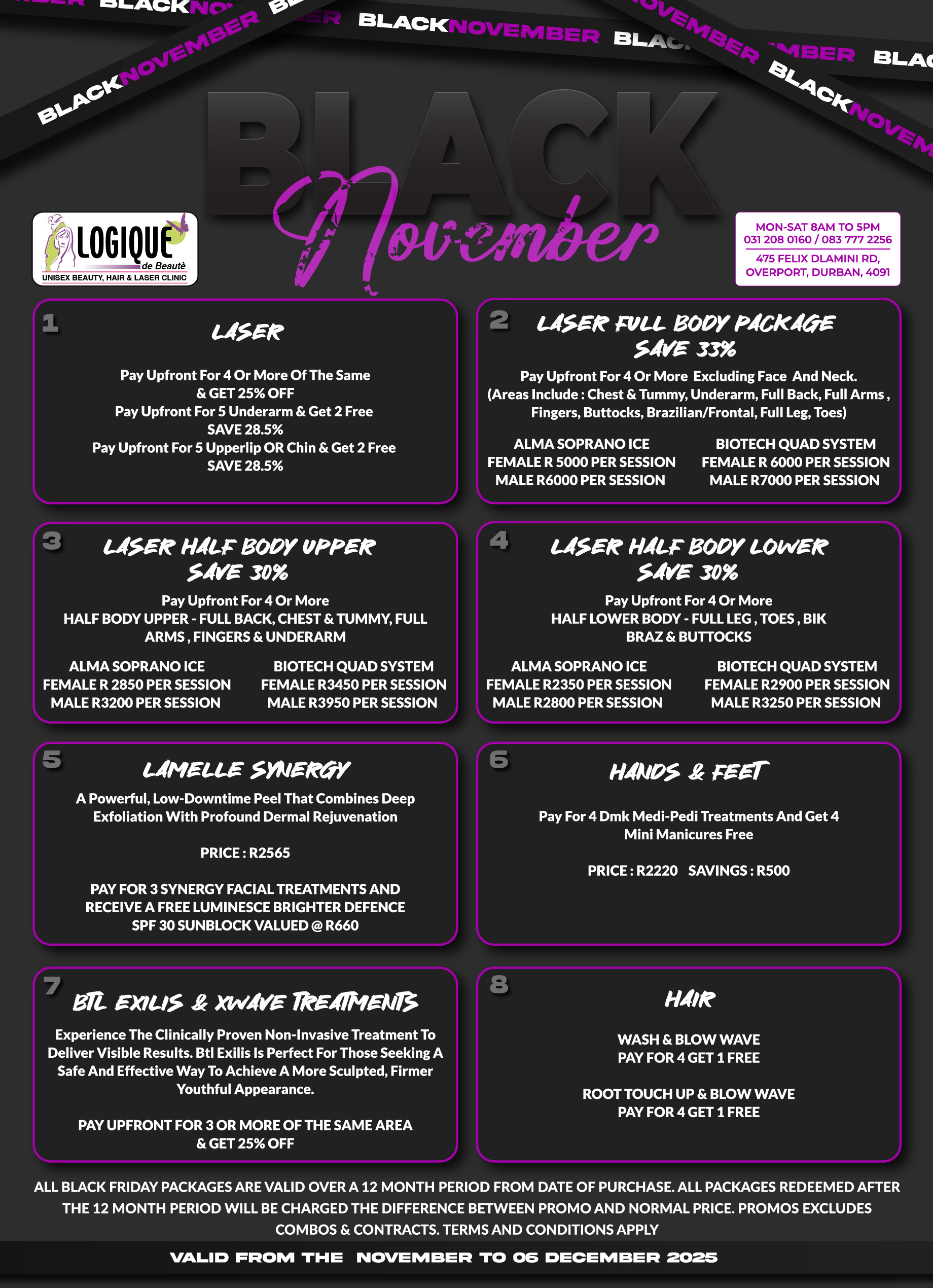 Unisex Treatments Durban