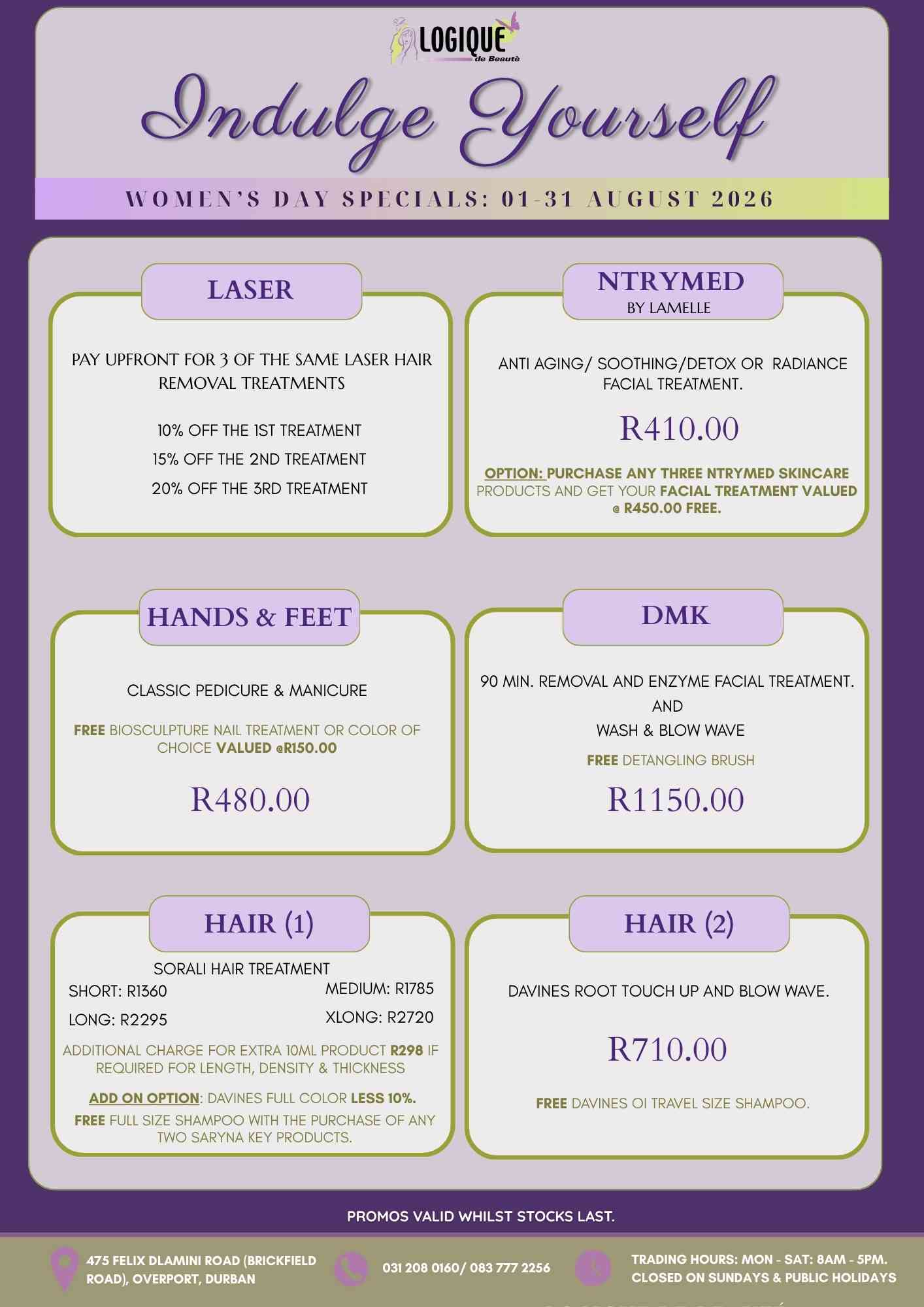 Unisex Treatments Durban