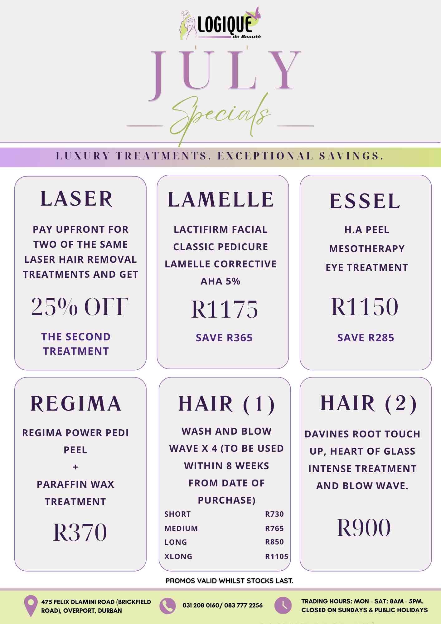 Unisex Treatments Durban